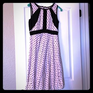 Sweet summer dress pink & black